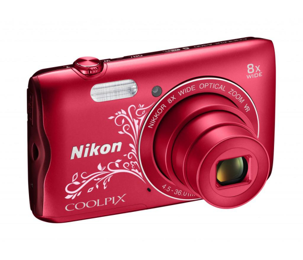 Nikon Coolpix A300 czerwony z ornamentem - 314043 - zdjęcie 4